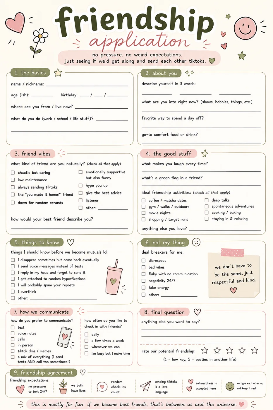 Friendship application concept