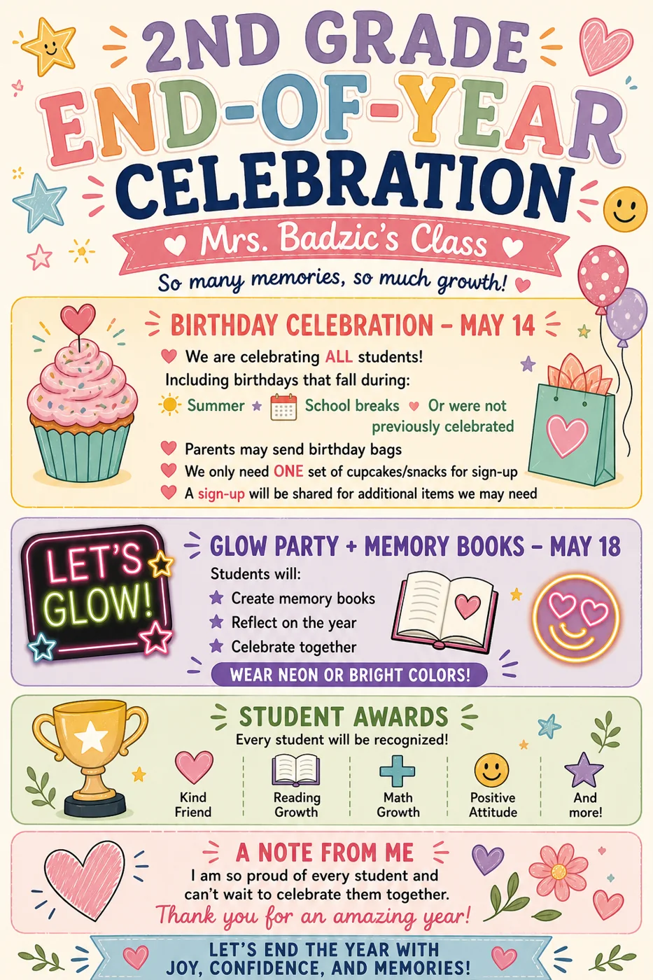 End-of-year celebration flyer